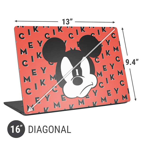 Disney Mickey Mouse Grumpy Face Universal Laptop 16in (13 x 9.4in) Skin